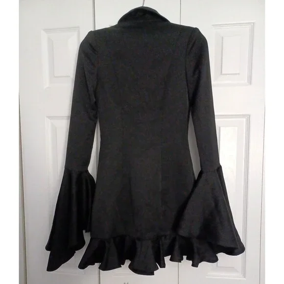 NWT Misha Collection Christy Frill Blazer Dress Black Size 2